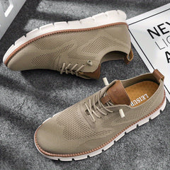 Men's Woven Walking Shoes Lightweight Business Outdoor Casual Shoes