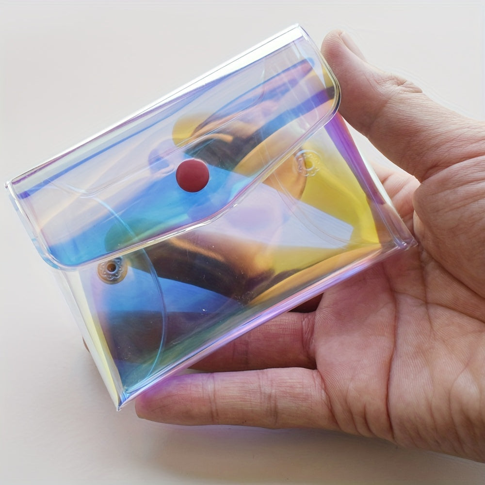 Mini Wallet Transparent Colorful Money Bag Portable Button Coin Purse