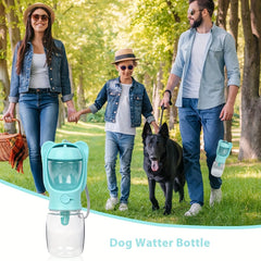 Leak Proof Dog Water Bottle with Food Container for Travel