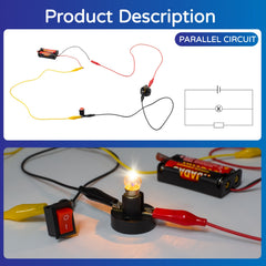 Bulbs Box & Motor Kit Science Experiment with Lamp Holder Switch Buzzer