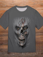Halloween Skeleton Print Men's Graphic Crew Neck T-shirt