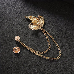 Vintage Men's Suit Brooch with Tassel Diamond Set