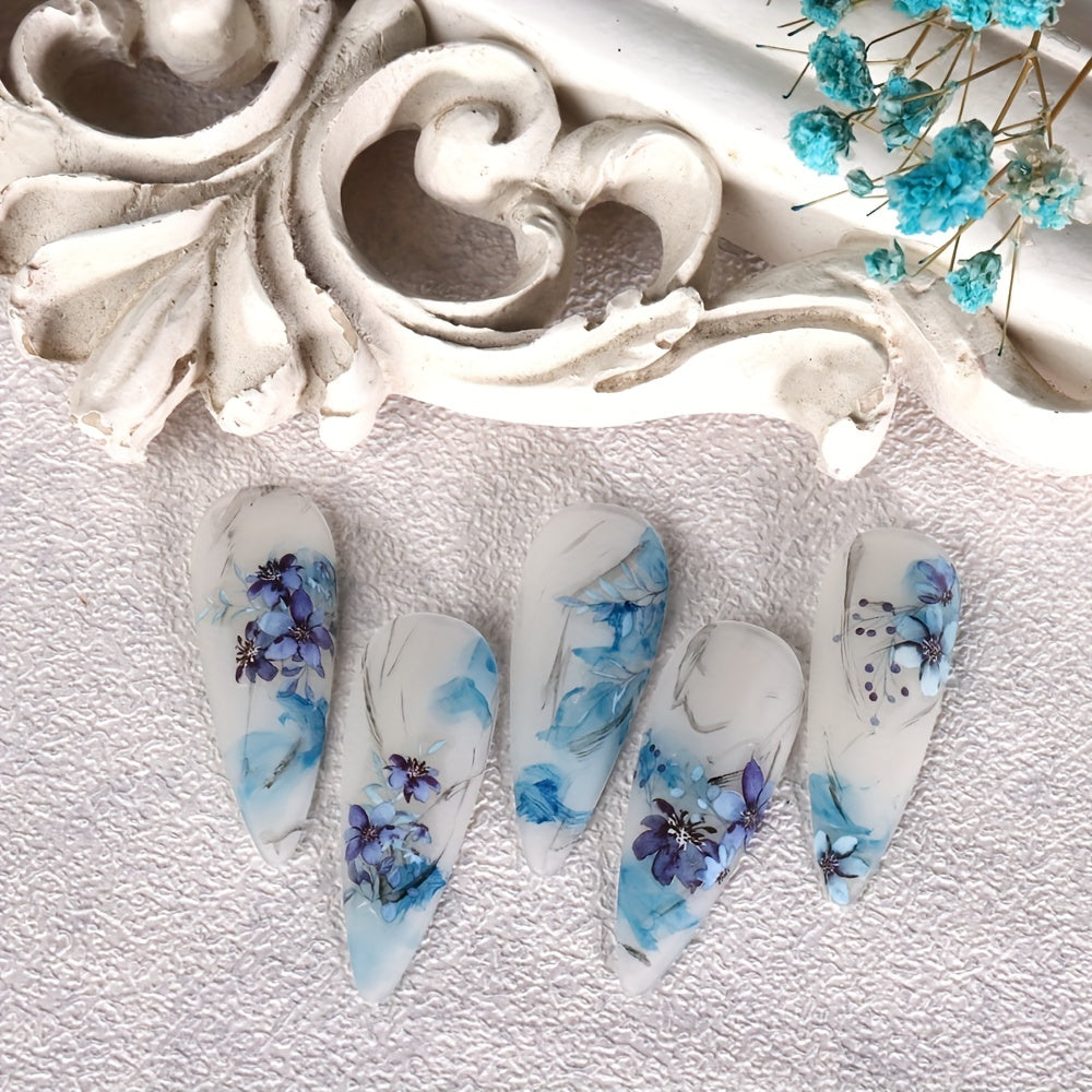 Flower Leaf Nail Art Stickers Self-adhesive Decorations