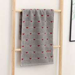 3pcs Heart Embroidered Hand Towel Cotton Soft Absorbent Towel