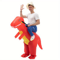 Funny Riding Dinosaur Inflatable Suit Costume