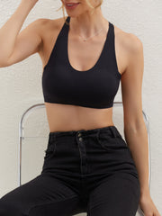 2 Seamless Solid Sports Bras Comfy & Breathable Running Workout Bra