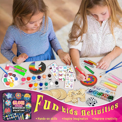 Wooden Glow-in-The-Dark Painting Kit for Kids