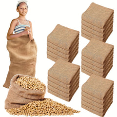 Large Burlap Potato Sack Race Bags Durable Reusable for Family Games Gardening