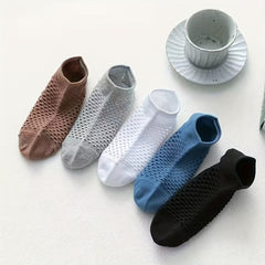 5 Pairs Mesh Low Cut Socks for Men