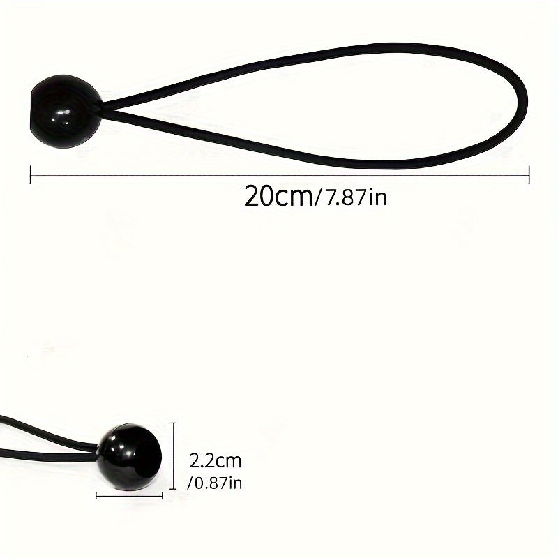 25pcs Camping Tent Elastic Strapping Rope Bungee Cable Management Strap