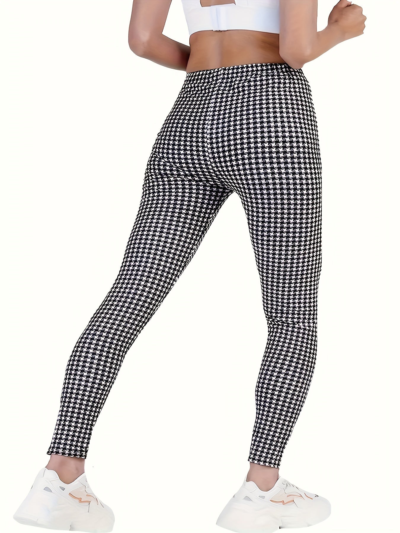  Plaid Print High Rise Leggings