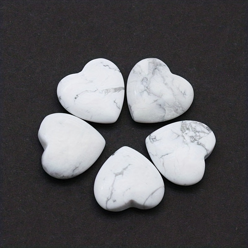 5pcs Natural Crystal Love Heart Shaped Yoga Stone Healing Crystal