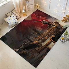Large Area Rug Modern Crystal Velvet Non-slip Soft Polyester Fiber Mat