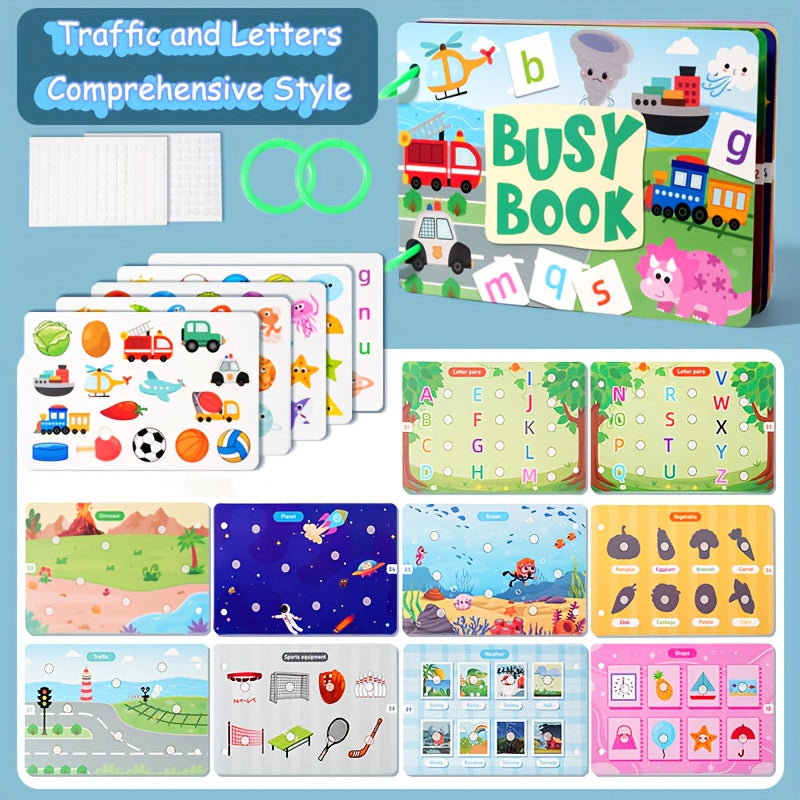 Colorful Interactive Busy Book for Kids - Educational Paperback