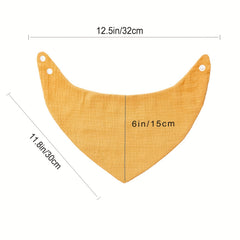 Soft Muslin Baby Bandana Bibs Set for Girls, Absorbent Plain Colors 8 Packs
