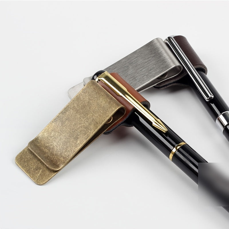 Stainless Steel Pen Clip for Retro Style Desk