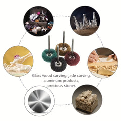 32 64pcs Abrasive Buffing Wheel 2 54cm Mini Scouring Pad Rotary Tool Accessories