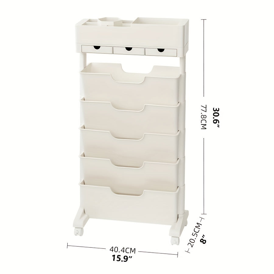 Removable Plastic Table Side Bookshelf Rack Desk Book Stand