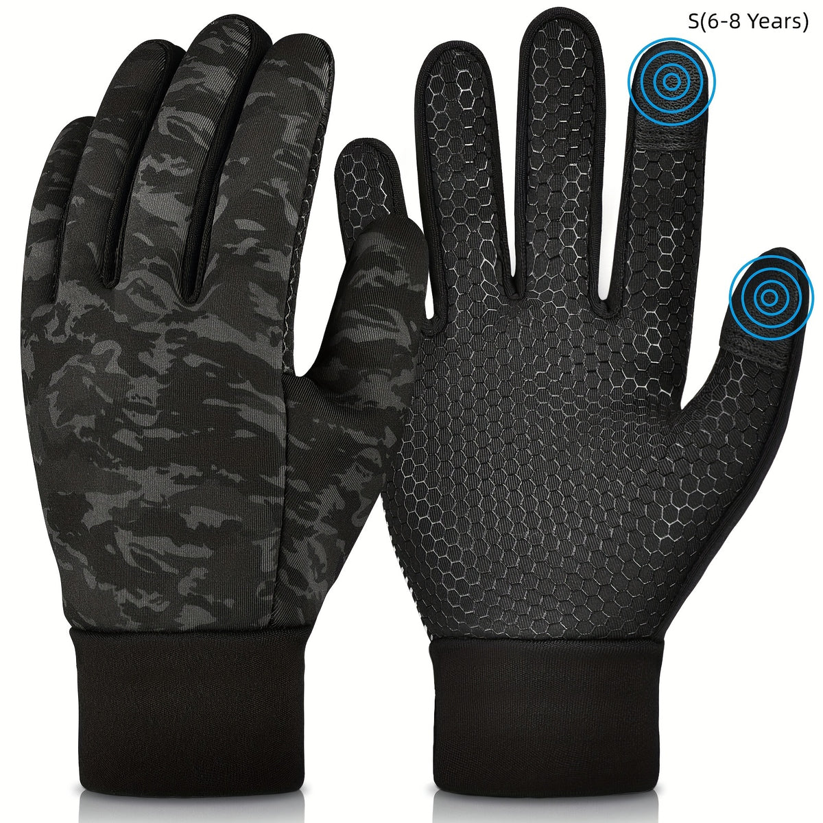 Kids Winter Touch Screen Sports Gloves - Warm Outdoor Running & Cycling Gloves