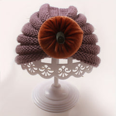 Kids' Pumpkin Head Knit Beanie Hat for Winter