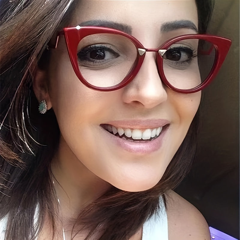 Cat Eye Anti Light Glasses For Women Men Clear Lens Glasses