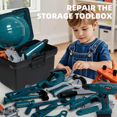 Kids' Simulation Tool Set with Toy Drill Bit and Storage Box