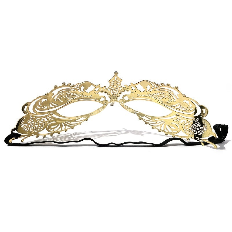 Gold Metal Half Face Masquerade Mask for Carnival Party