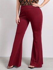  Women's High Waist Flared Leg Trousers