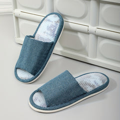 Men's Cozy Open Toe House Slippers Indoor Anti-slip Shoes