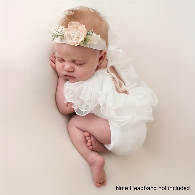 Newborn Lace Romper Bodysuits for Girls - Photo Shoot Outfits