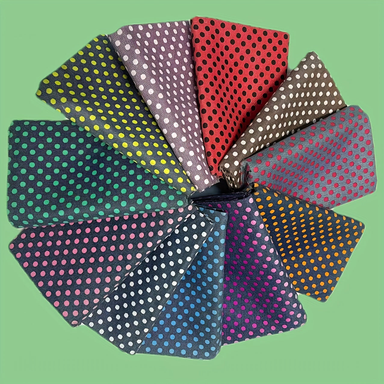 50pcs Random Patterned Polyester Fabric DIY Sewing Scrapbooking Quilting