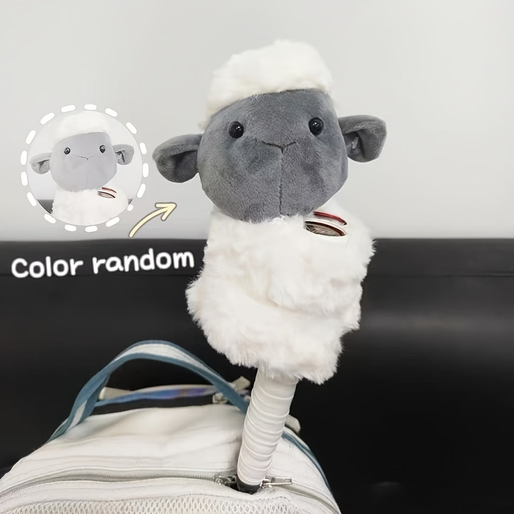 Soft Grey Sheep Plush Slap Bracelet - Cuddly Gift for Adults