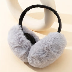 Women's Polyester Fleece Winter Earmuffs Foldable & Adjustable Hand Wash