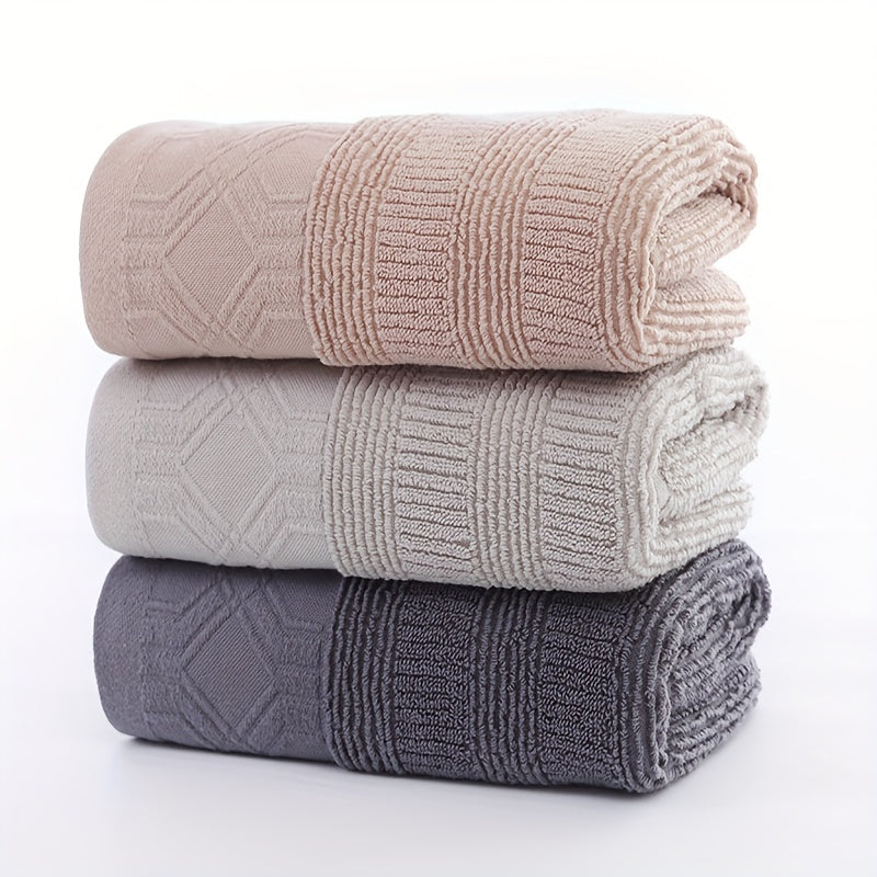 3pcs Solid Cotton Hand Towel Absorbent Soft Face Towel Quick Dry Hand Towels