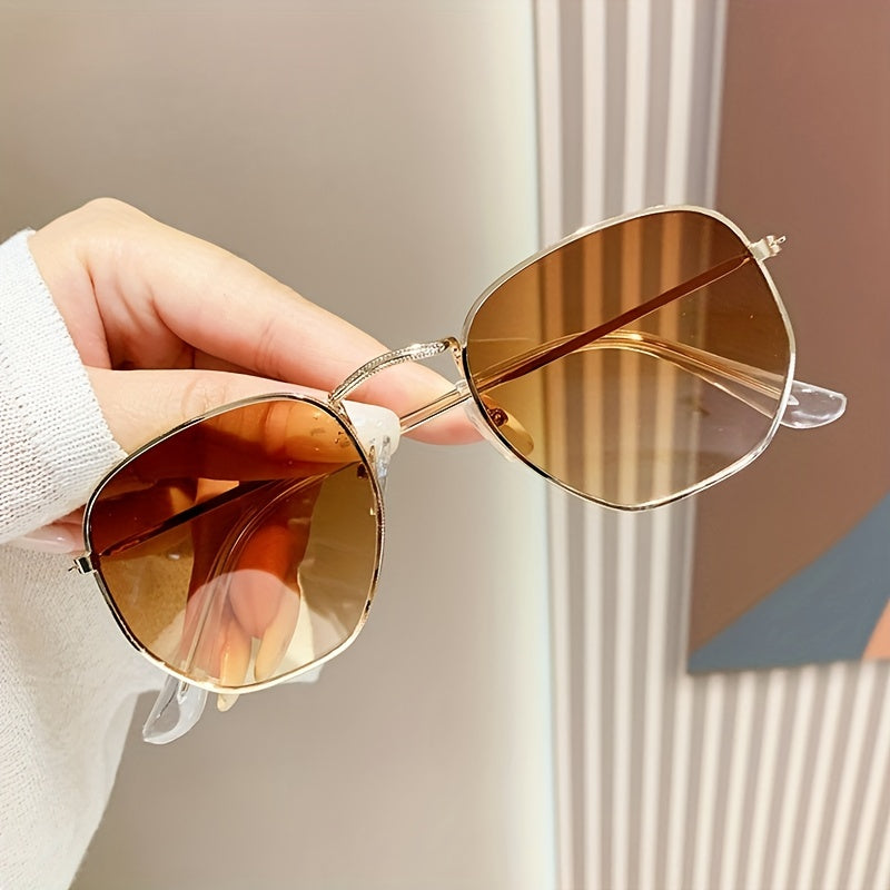 Square Metal Sunglasses Anti Glare UV400 Sun Shades for Men Women