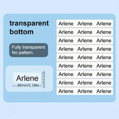 150pcs Personalized Waterproof Name Sticker Transparent Label