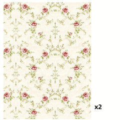 Self-Adhesive Dollhouse Wallpaper 1:6 1:12 Scale Stylish Patterns Festive Scenes