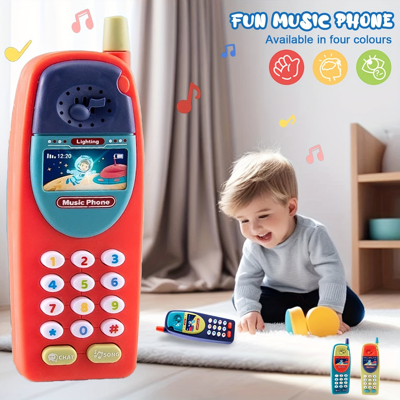 Interactive Kids Phone with Fun Sound Effects