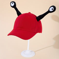 Funny Eyes Baseball Cap Unisex Red Cartoon Dad Hats Lightweight