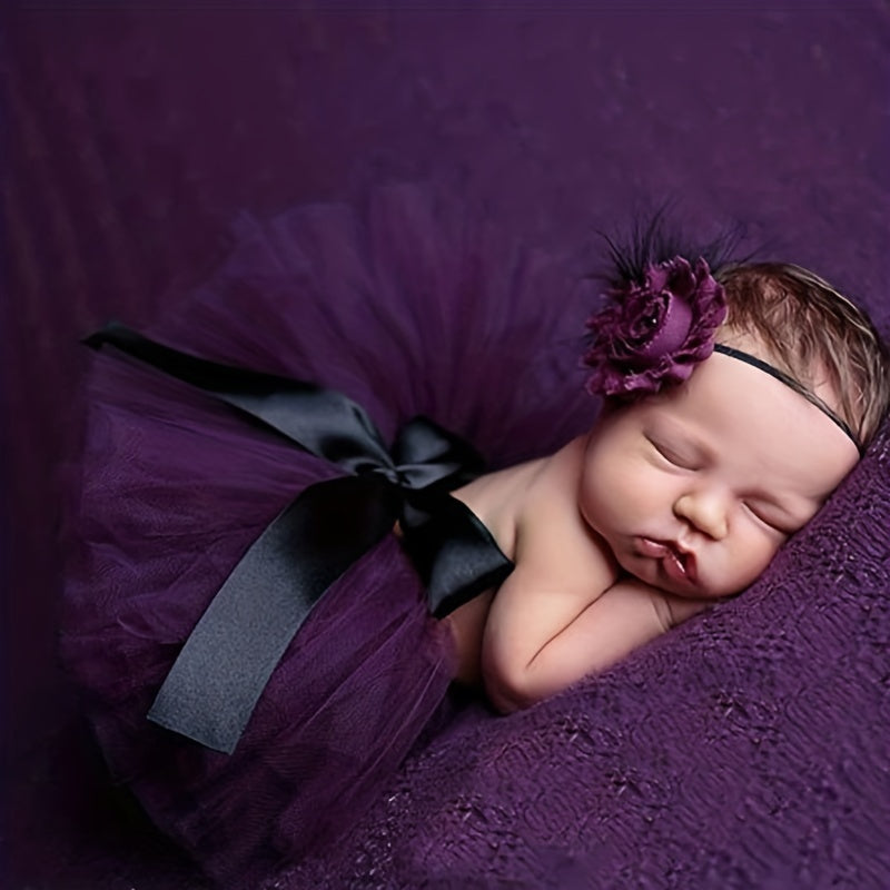 Newborn Tutu Skirt Baby Bunny Skirt Purple