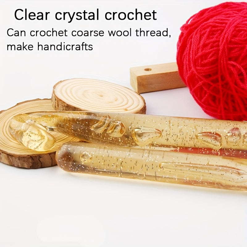 5pcs Crystal Crochet Hook Set Sweater Needle Tool for Beginners