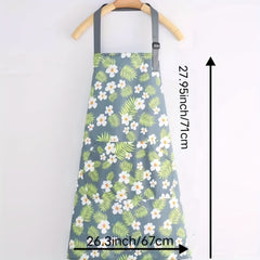 Waterproof Floral Print Apron for Gardening & Cooking