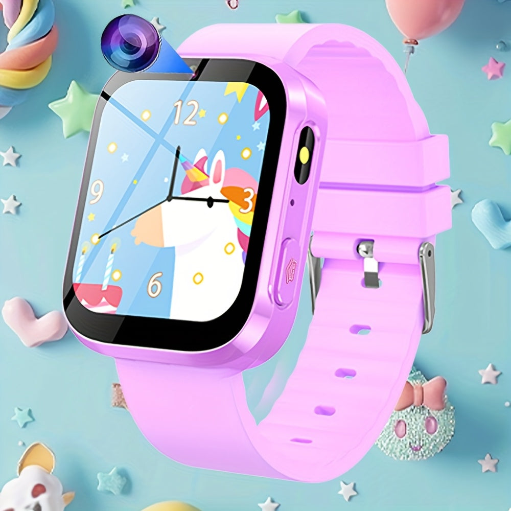 ERUN Kids Smart Watch Pink Digital Display with Music Games Rechargeable Lithium