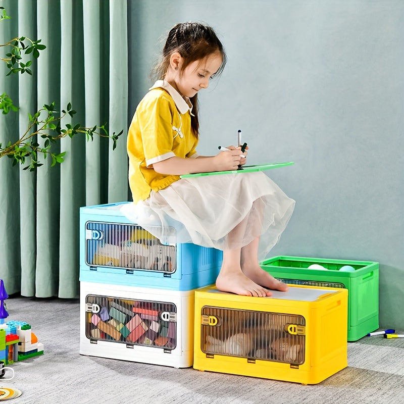 Creative Toy Storage Box with Drawing Board, Large Capacity Storage Bin