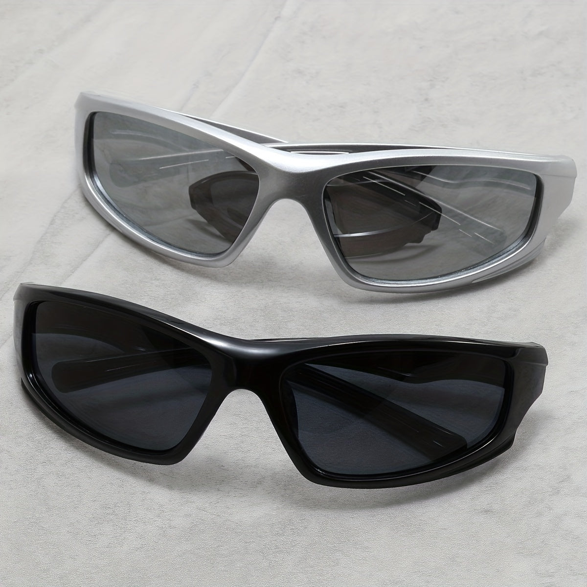 2 Pairs Men's Sports Sunglasses UV Protection Outdoor Accessories