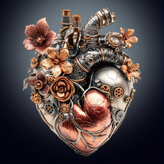 Steampunk Mechanical Heart Wooden Puzzle Floral Gear Brain Teaser for Adults