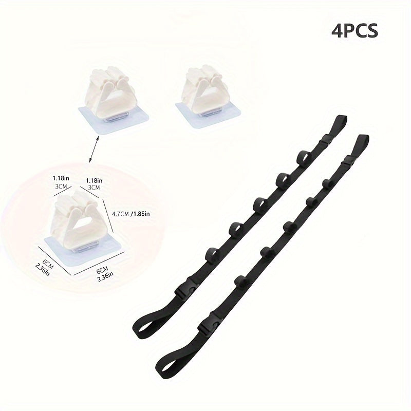 4pcs Car Fishing Rod Holder Heavy Duty Nylon Adjustable Holder Strap