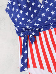  Star & Stripe Tie Side One Piece Swimsuit
