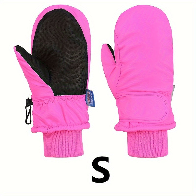 Kids Winter Sports Mittens Non-Slip Waterproof Ski Gloves