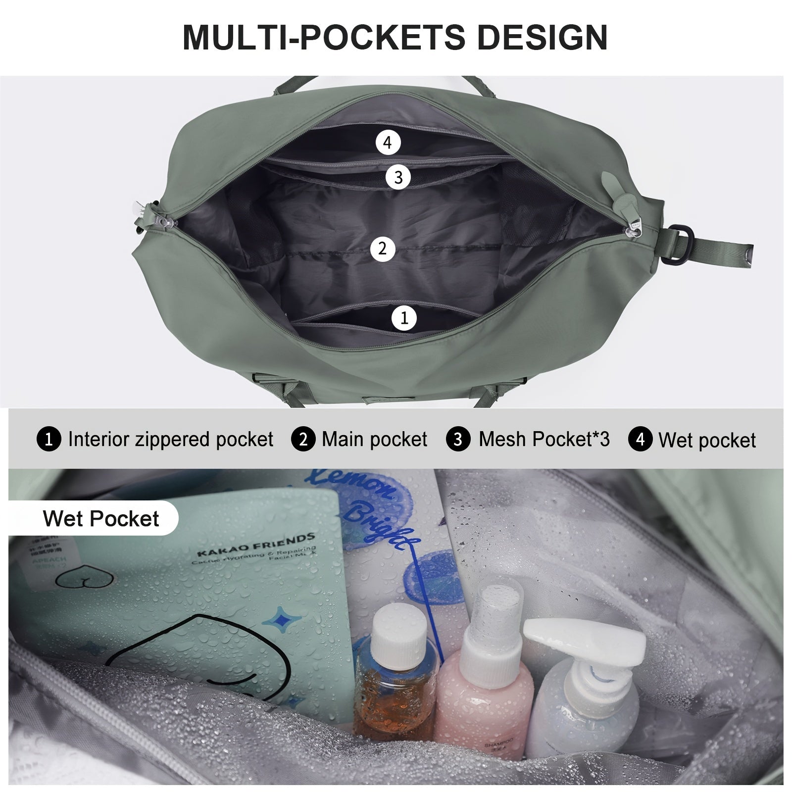 Portable Travel Bag Large Capacity Storage Lightweight Foldable Luggage